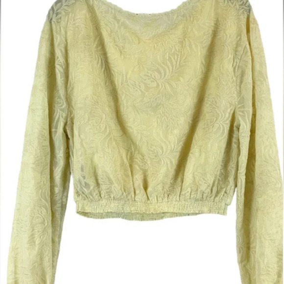 Tularosa yellow Tilly embroidered top M $150 spring boho revolve floral - Picture 7 of 7